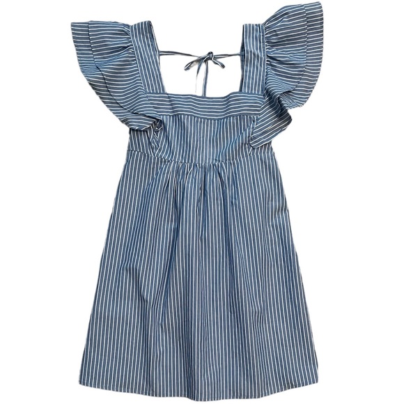 NWT UO • La Petite Blue Striped Babydoll Dress - S - Picture 4 of 12